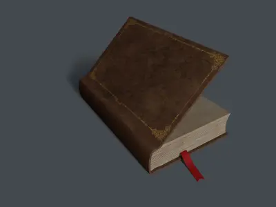 open book Low-poly 3D model