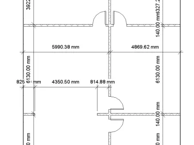 165 sqm modern house Revit model 3D model