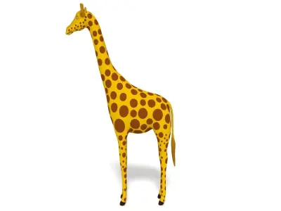 Low Poly Giraffe Toon  3D model