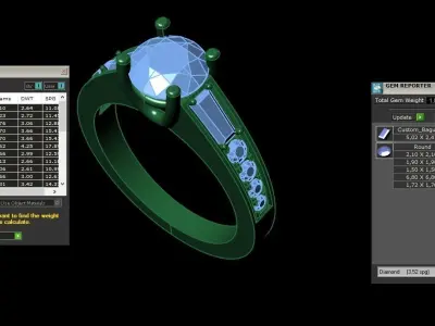 gold ring code 9 3D print model