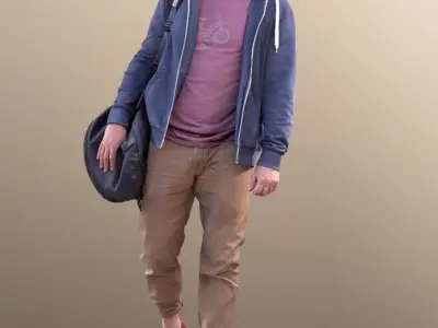 Marcel 10583 - Walking Sport Guy Low-poly 3D model