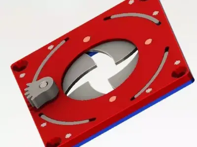 D20T3B4TY1-industrial mechanical shutter design CNC machining 3D print model