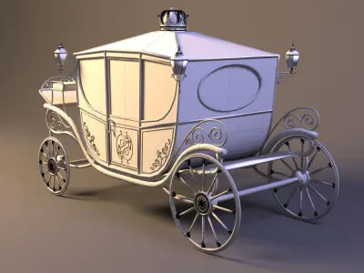 brougham cinderella carriage 3D model