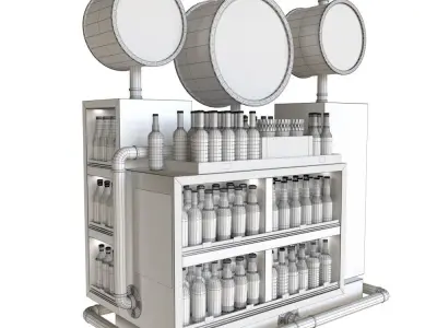 Craft Beer table 3D model