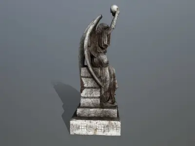 statue of angel Low-poly 3D model