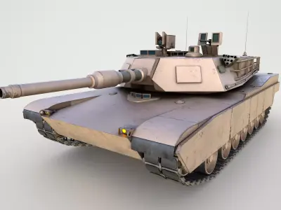 M1A2 Abrams - Game ready US Tank Low-poly 3D model