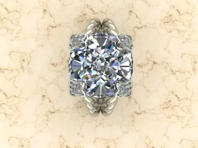 Jewelry ring 3D print model