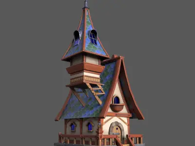 STYLIZED BUILDINGS  VOL1 Low-poly 3D model