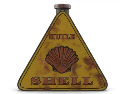 Vintage canister Low-poly 3D model