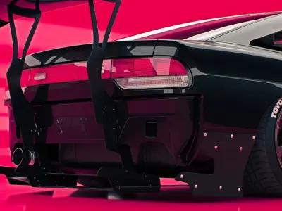 nissan 240sx tuning 3D model