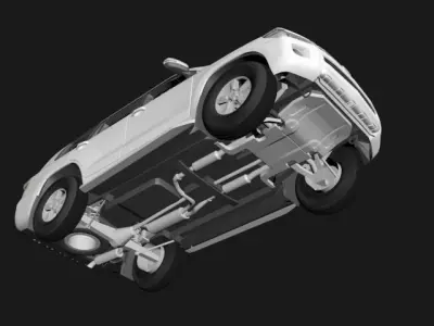 Toyota Land Cruiser J200 and interior 2014  3D model