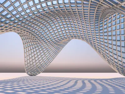 0002 - Shaded Parametric Pergola 3D model