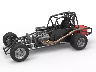 Northeast Dirt Modified stock car Base Scale 1 to 25 3D print model