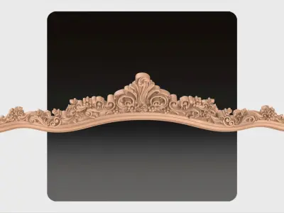Carved decor ornament for cnc 34 3D model
