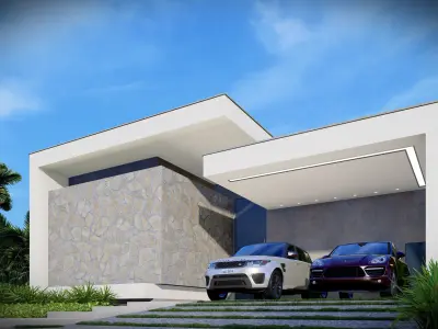 CASA ESTILO MODERNA COM BALANCO 3D model