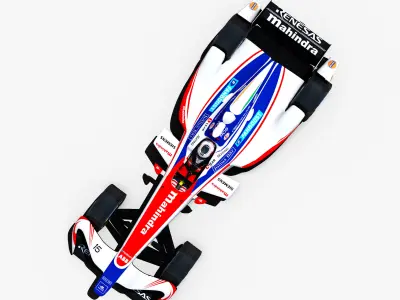 Mahindra racing 2017 2018 Low-poly 3D model