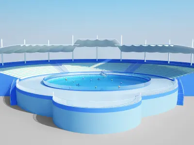 Dolphins Park 3D model
