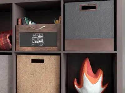 A Large Set Of Decor For A Nursery In Camp Style 3D model