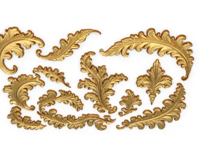 Acanthus Leaves Collection-03 3D model