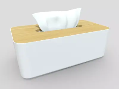 Tissue Box 3 Low-poly 3D model