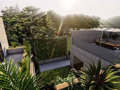 MODERN LUXURY HOUSE MODEL AND RENDER MODERN HOUSE DESIGN 3D model