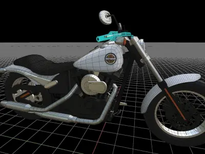 Harley Davidson fs2 custom 3D model