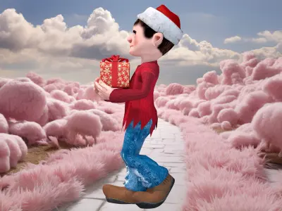 Christmas Elf Carrying 3D model