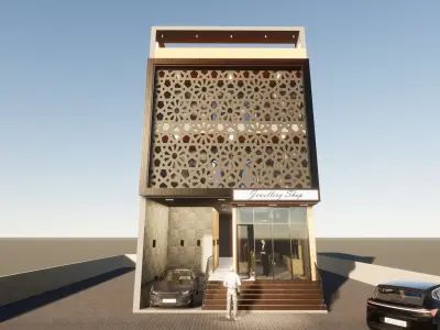 architectral detailed model Low-poly 3D model