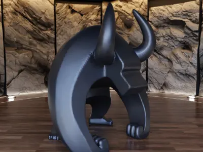 Demon Bull Sculpture Figure Fan Art Toy  3D print model
