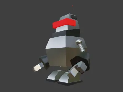 Cartoon Robot 01 of 05 Low-poly 3D model