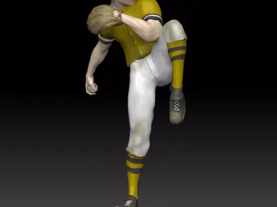 American Baseball Pitcher 3D print model