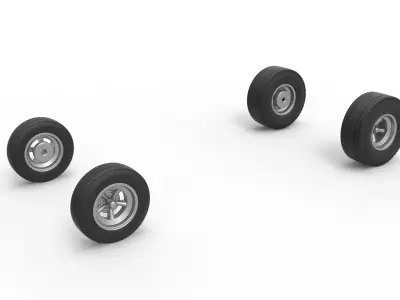 Wheel Set of Gasser Scale 1 to 25 3D print model