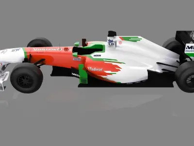 Force India 2011 Melbourne LOW POLY Low-poly 3D model