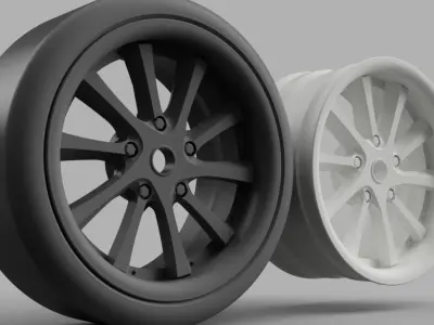 D52mm 12MM HEX RC Wheels Weds Kranze Vishunu 3D print model