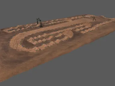 Motocross Track Low-poly 3D model