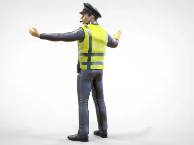N1 Traffic Police with whistle 3D print model