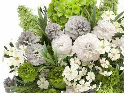 Bouquet of flowers in a Vase 112 3D model