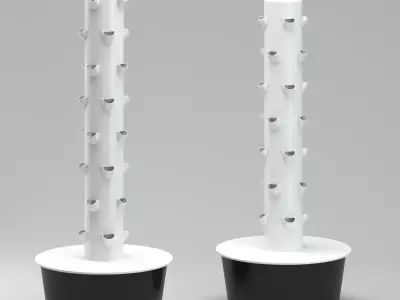 Future Growing Garden Plant Tower 3D model