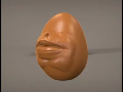 Lips Egg 3D print model