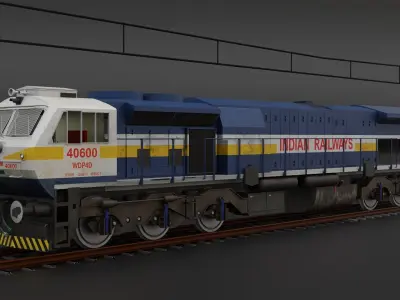 WDP 4D in Blue White livery with Yellow Stripe 3D model