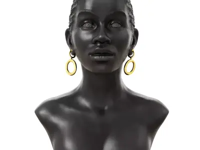 Bust African Black Woman 3D model