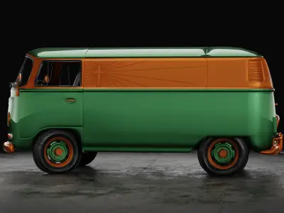Volkswagen T2 Foodtruck 3D model 3D model