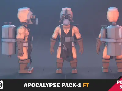 Apocalypse Flame Thrower Pack Low-poly 3D model