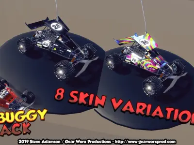 RC Buggy Pack Low-poly 3D model