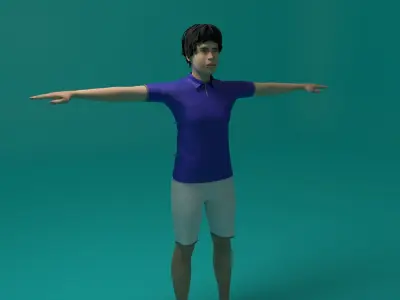Tennis Player Man 3D model