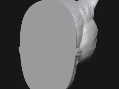 Cat sculpture 3D print model