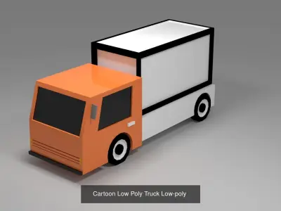Collection of vehicles Low-poly 3D model 3D Model Pack