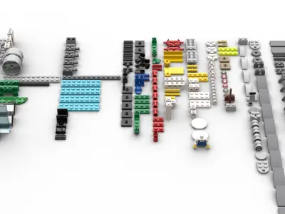 TwindBricks3D - 60362 Car Wash 3D print model