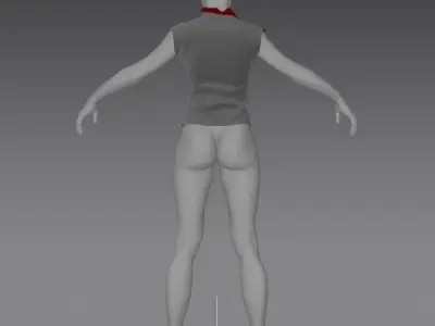 Clothes for Marvelous Designer Muscle Shirt Sport Woman 3D model