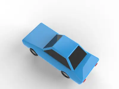 Coupe Toon Car 3D model